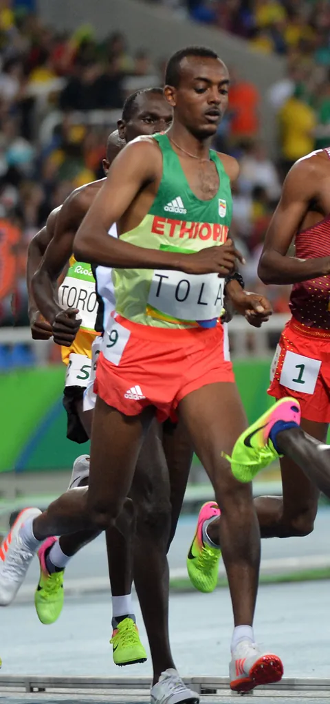 Tamirat Tola in the 10,000 m at the Rio 2016 Olympic Games